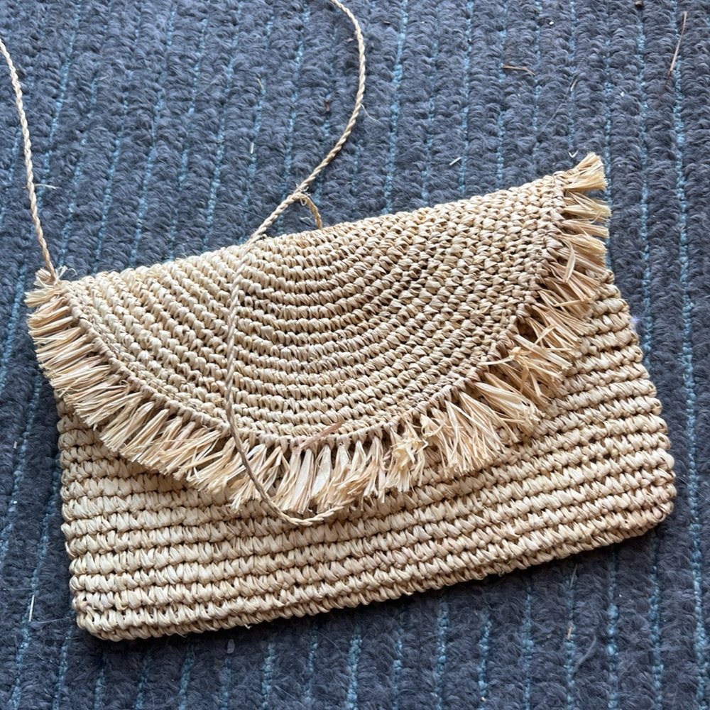 Straw Fringe Crossbody Bag - Picture 8 of 8